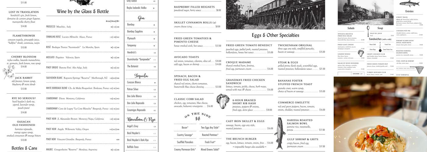 Commerce Kitchen Menu
