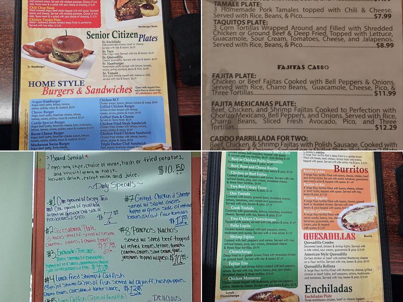 Caddo Cafe Menu