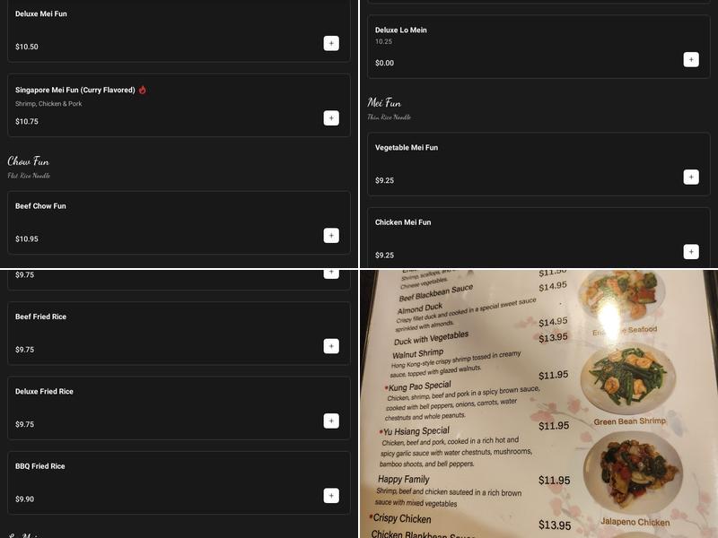 Hunan Palace Chinese Cuisine Menu