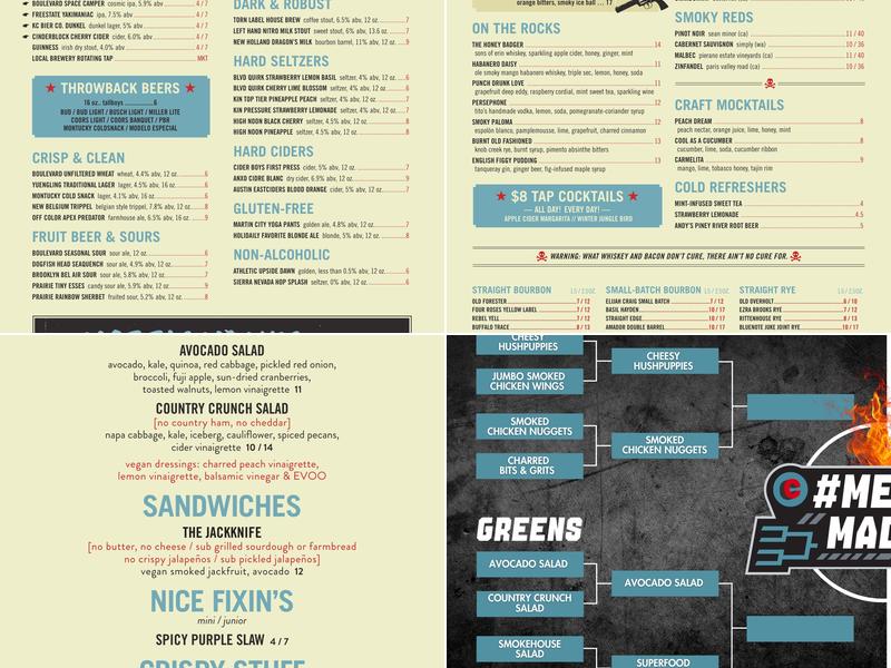 Char Bar - Westport Menu