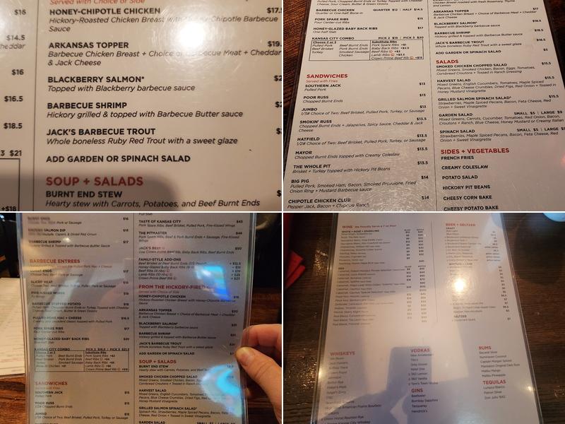 Jack Stack Barbecue - Overland Park Menu