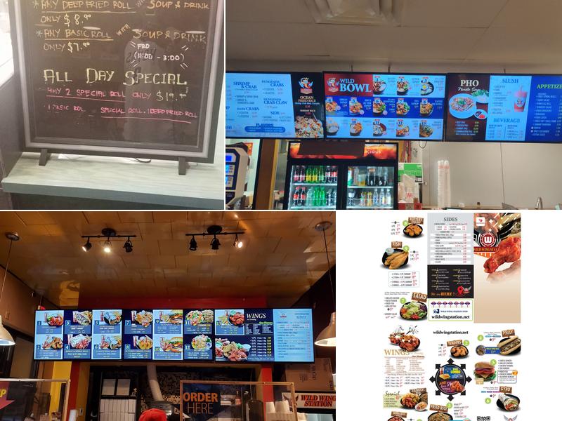 Wild Wing Station Menu