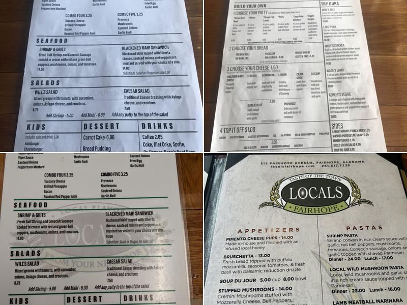 Locals Menu