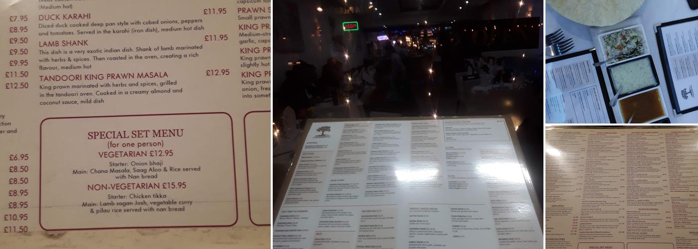 Cinnamon Tree Indian Menu