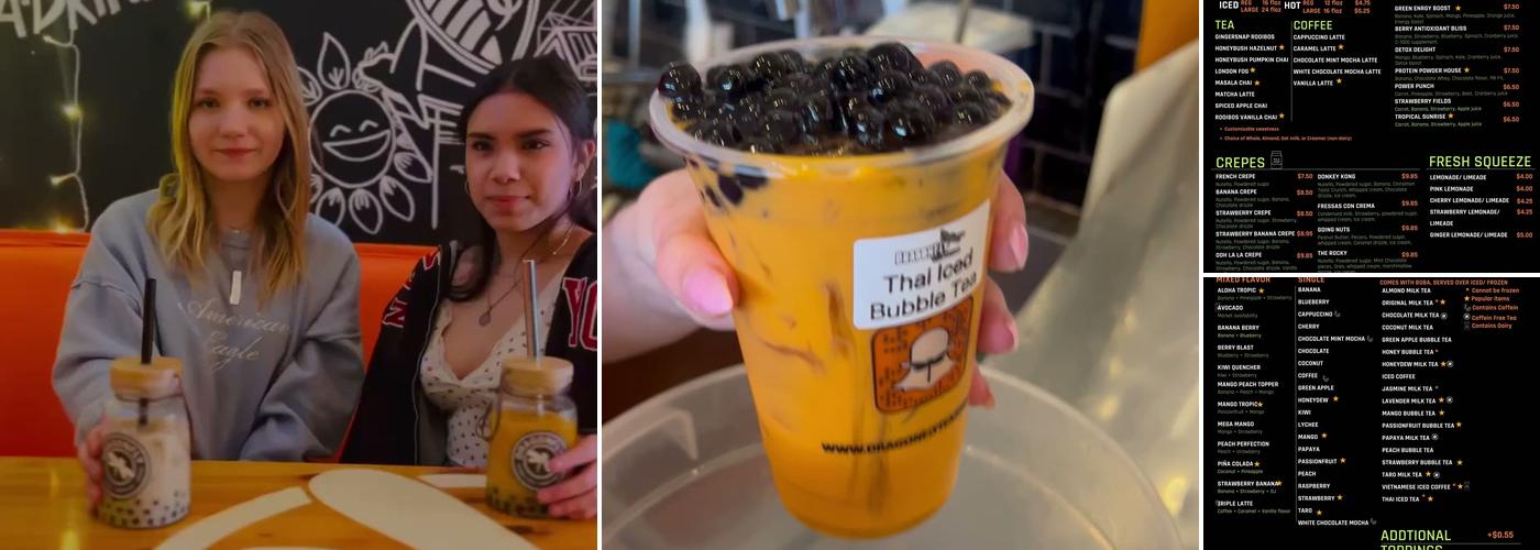 Dragonfly Tea Zone Menu