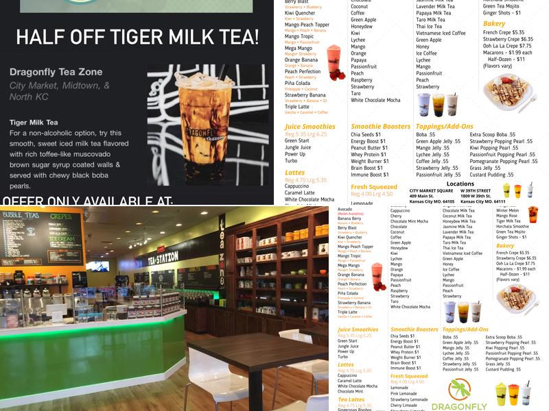 Dragonfly Tea Zone Menu