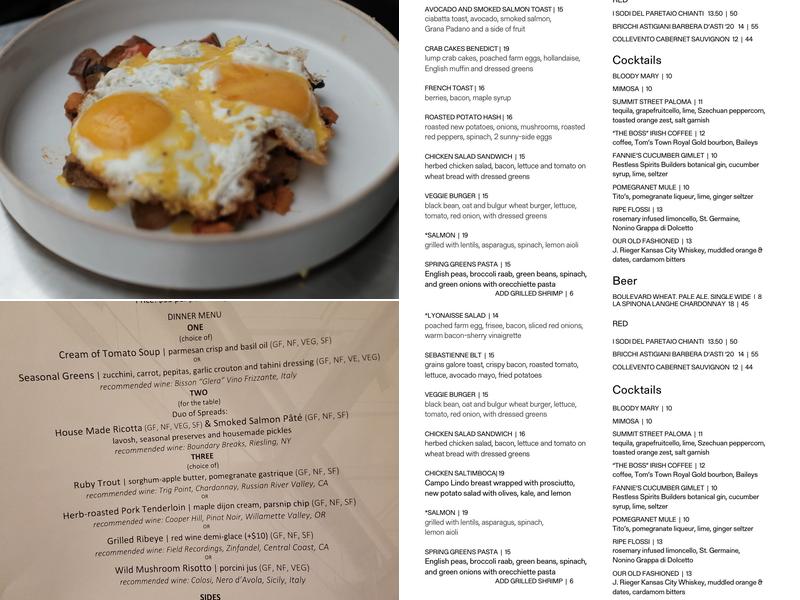 Café Sebastienne Menu