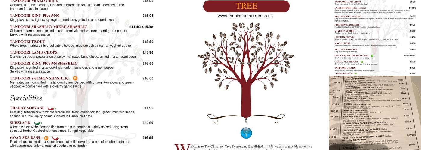 The Cinammon Tree Menu
