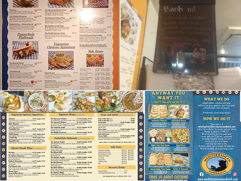 Mediterranean Sandwich Co. Dtown Menu