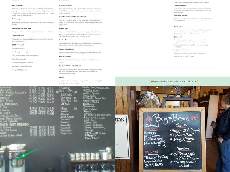 Brig O'Doon Coffee House Menu