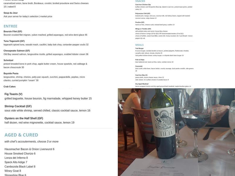 Riegelsville Inn Menu