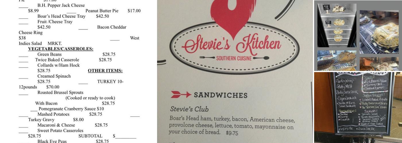Stevie's Kitchen Menu