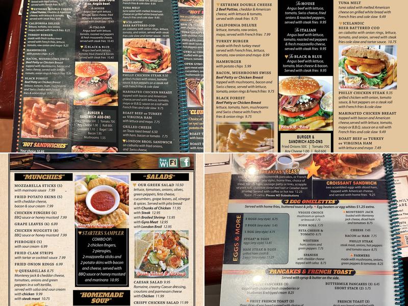 Williams Restaurant Menu