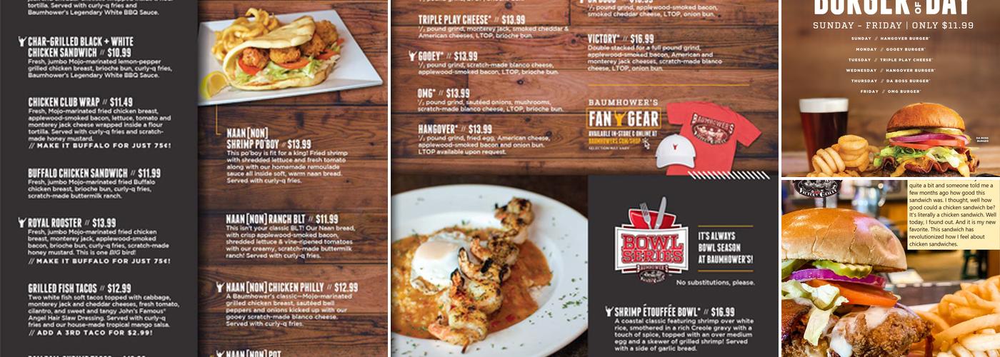 Baumhower's Victory Grille Menu