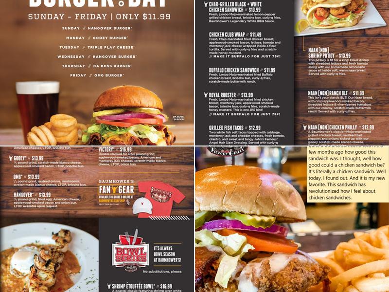 Baumhower's Victory Grille Menu