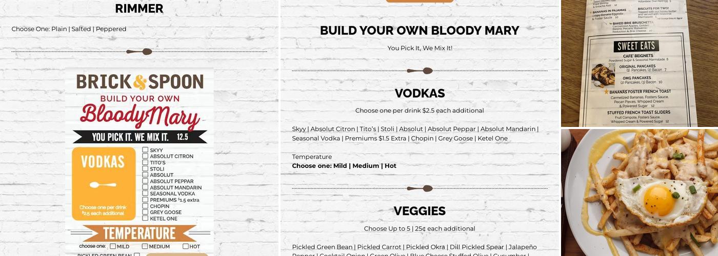 Brick & Spoon- I65 Menu
