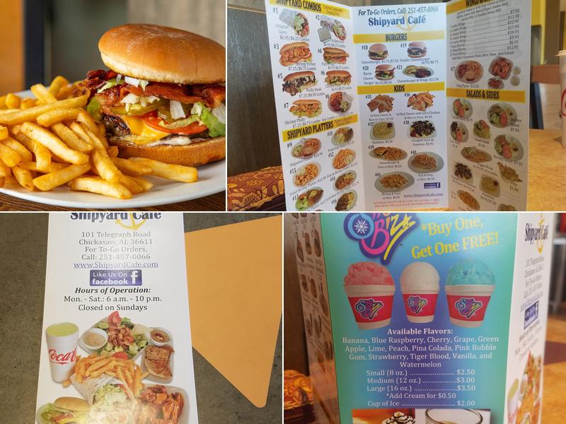 Shipyard Café Menu