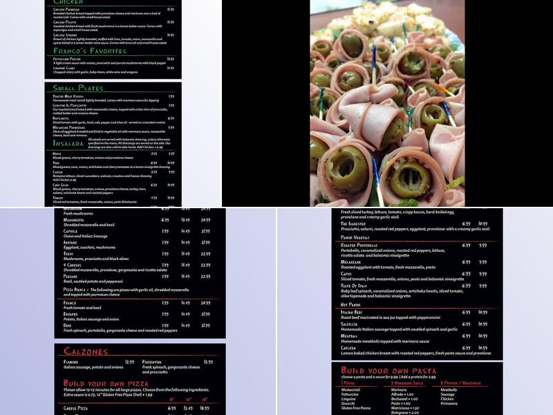 Cupini's Menu