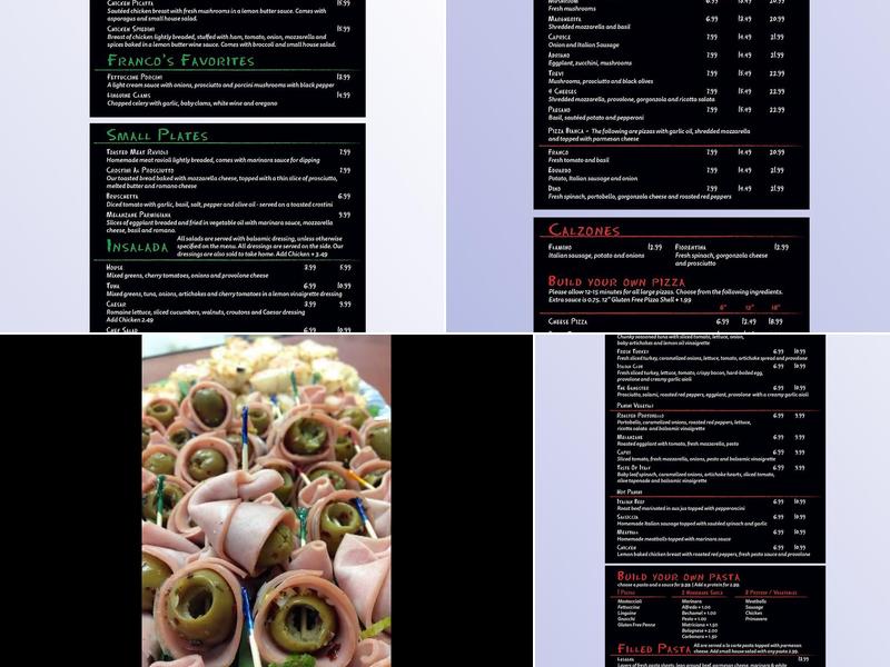 Cupini's Menu