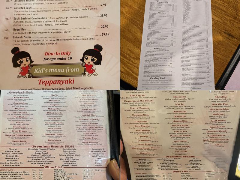Siki Japanese Steak House & Sushi Bar Menu