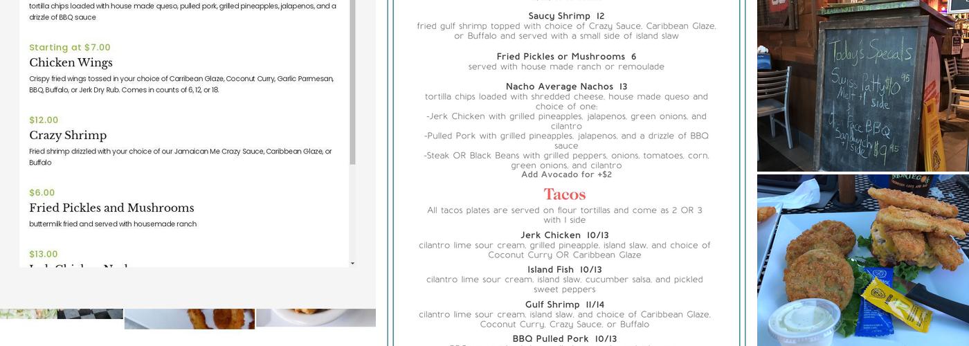 Montego's Caribbean Cafe & Bar Menu