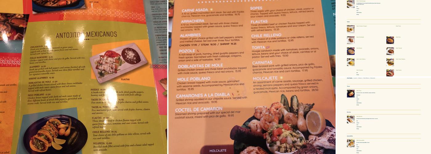 Hacienda San Miguel: House of Tequila Menu