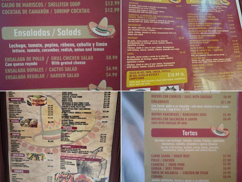 San Jose Taqueria & Carniceria Menu