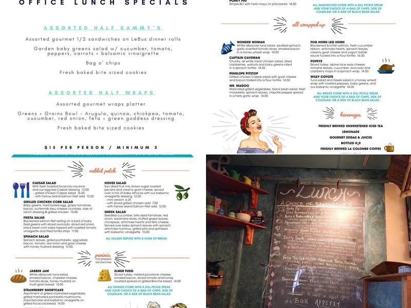 Lilly's Gourmet Menu