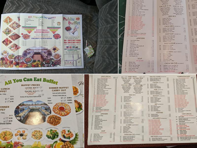 Public Buffet Menu