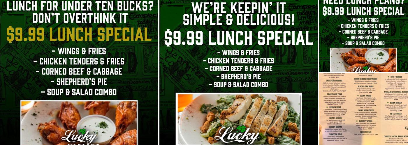 Lucky - Irish Pub & Grill Menu