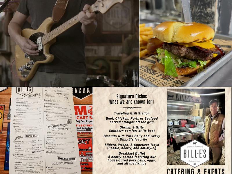 BILL-E's Restaurant Menu