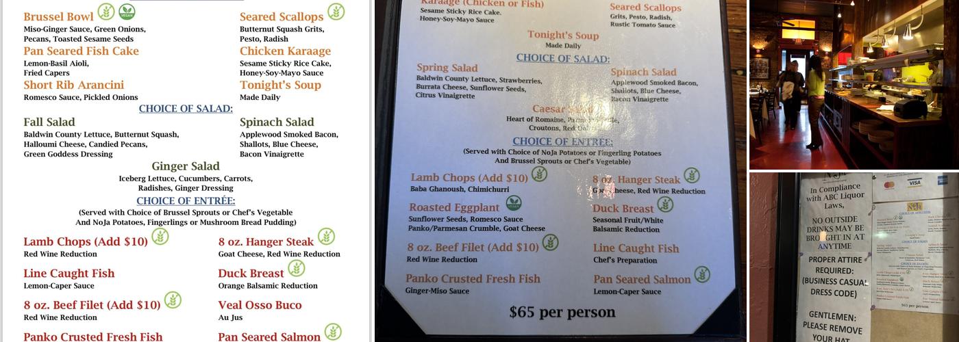 Noja Menu
