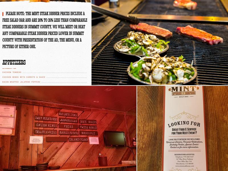 Mint Steakhouse Menu