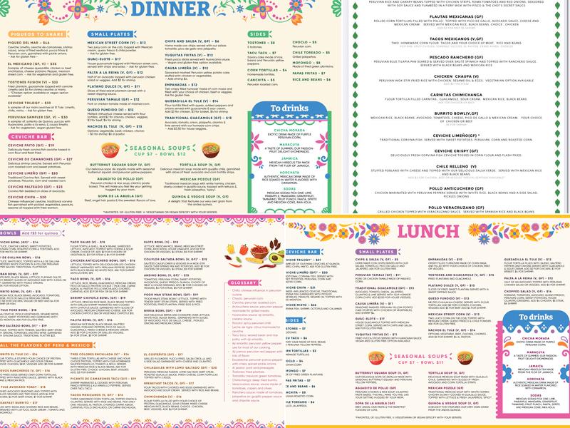 El Tule Menu
