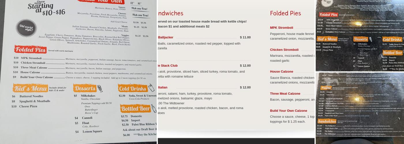 Midtown Pizza Kitchen Menu