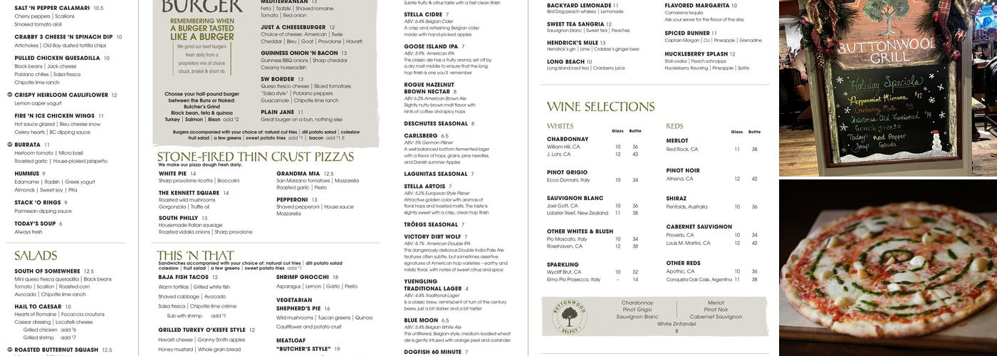 Buttonwood Grill Menu