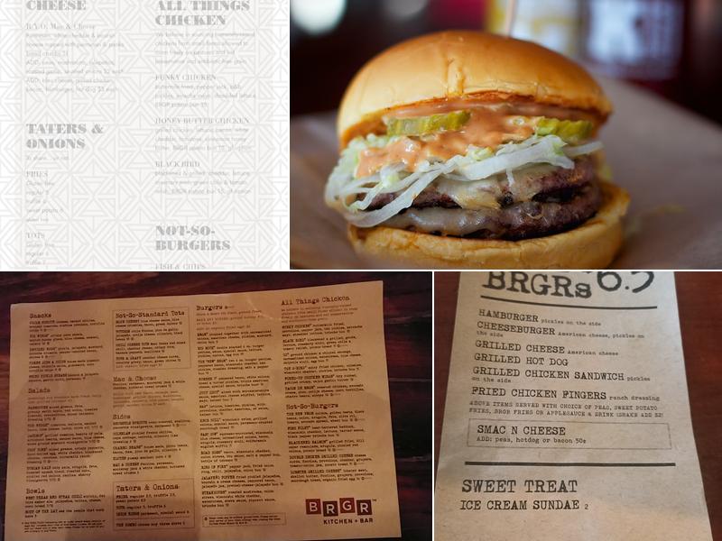 BRGR Kitchen + Bar Menu