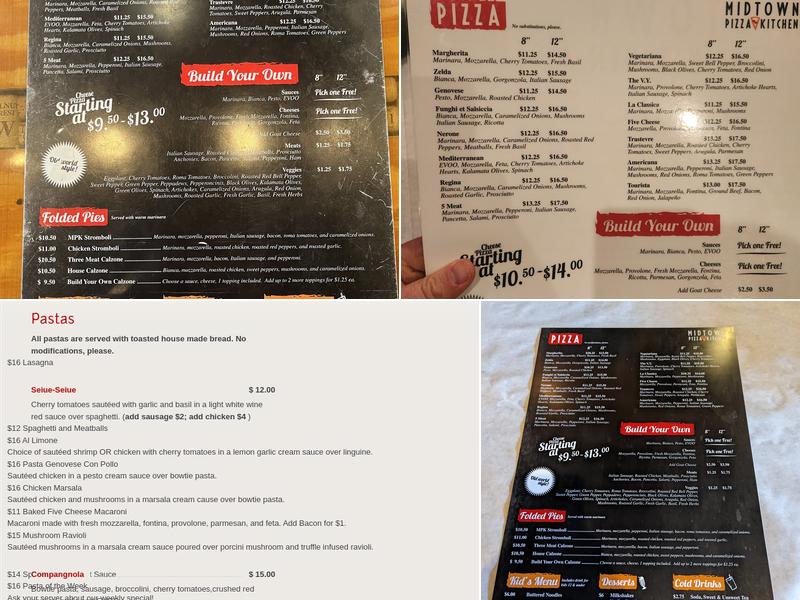 Midtown Pizza Kitchen Menu