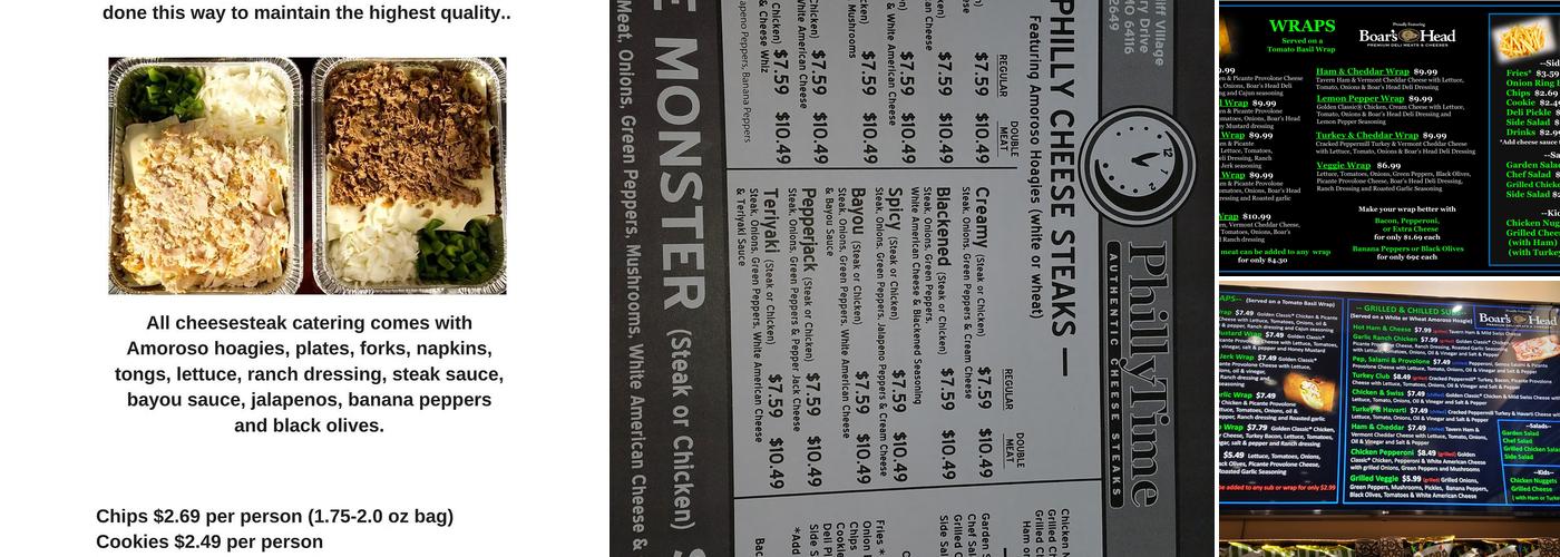 Philly Time Menu