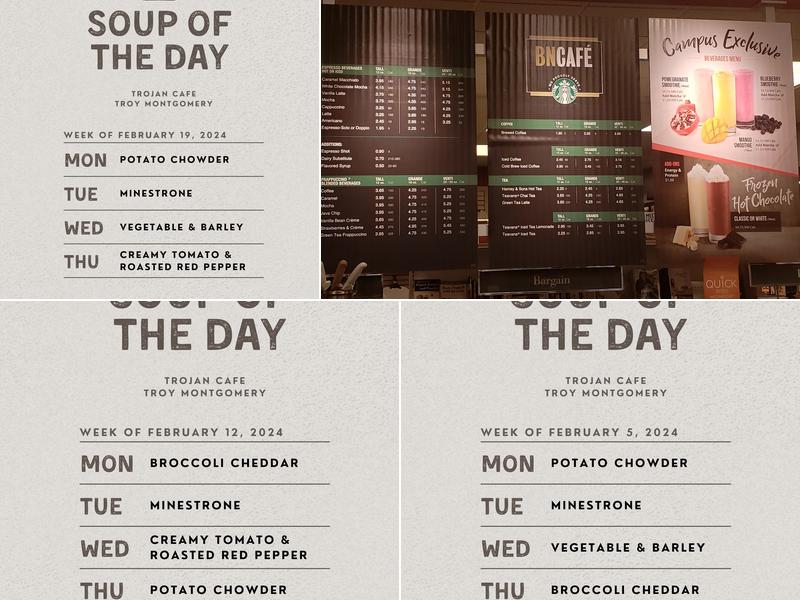 Trojan Café Menu