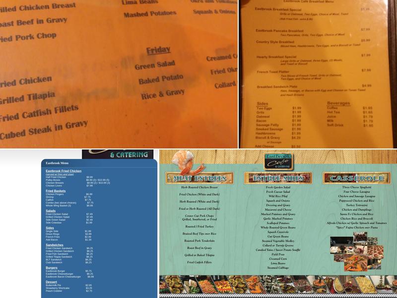 Eastbrook | Cafe & Catering Menu