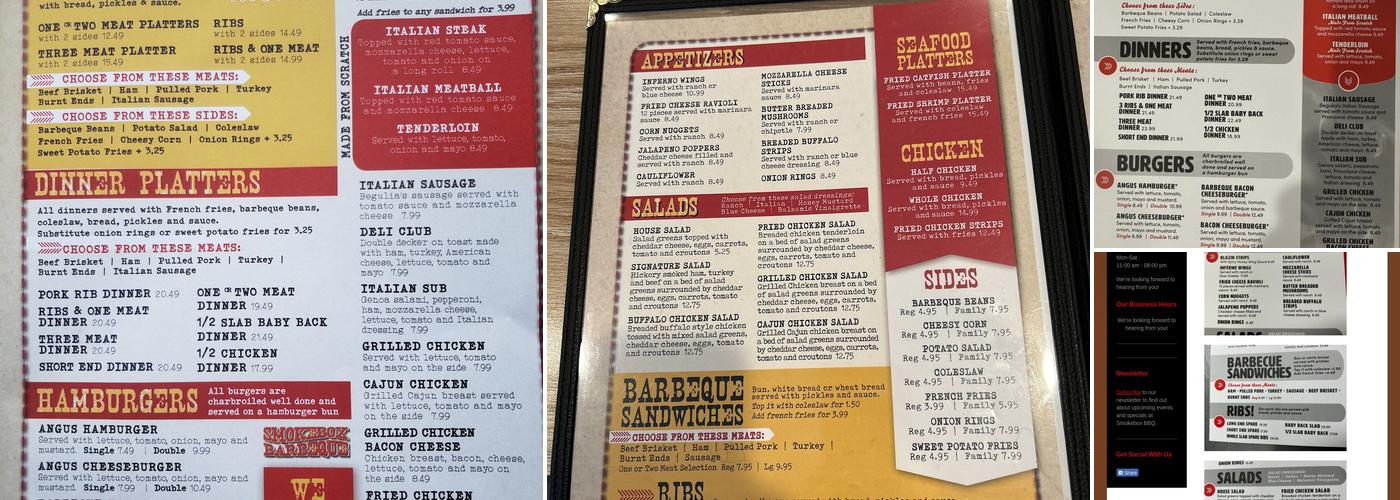 Smokebox BBQ Cafe Menu