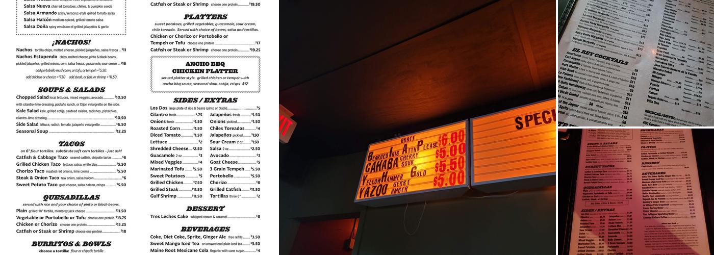 El Rey Burrito Lounge Menu