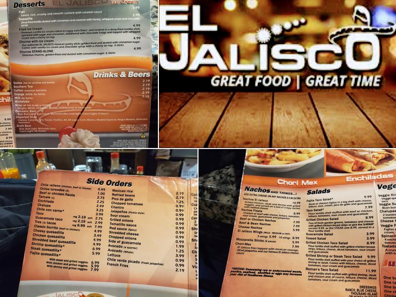 El Jalisco Menu