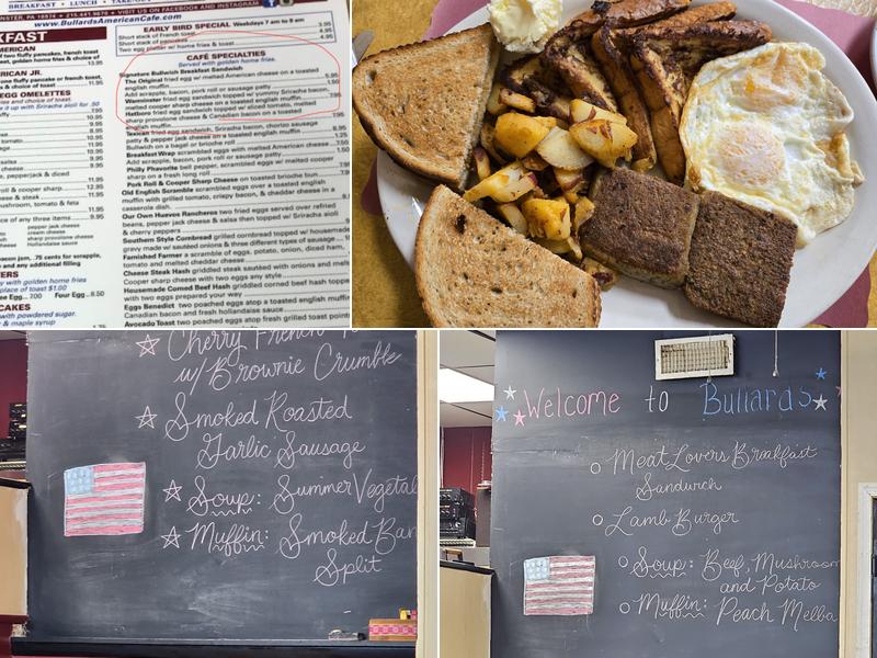 Bullard's American Cafe Menu
