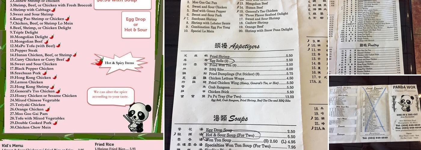 Panda Wok Menu