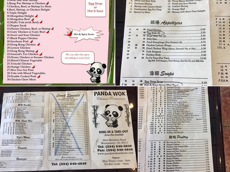 Panda Wok Menu