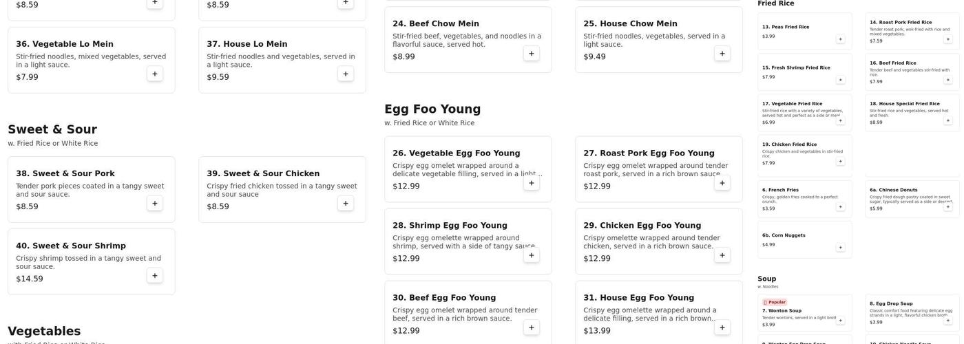 China Dragon Menu