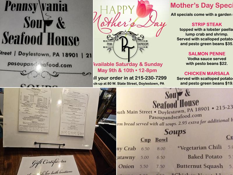 Pennsylvania Soup & Seafood House Menu