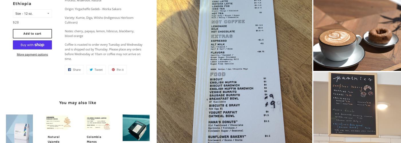 Splitlog Coffee Co. Coffee, Drive Thru, Roastery Menu